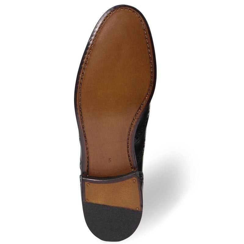 98763 / BLACK HIGH SHINE (LEATHER SOLE)