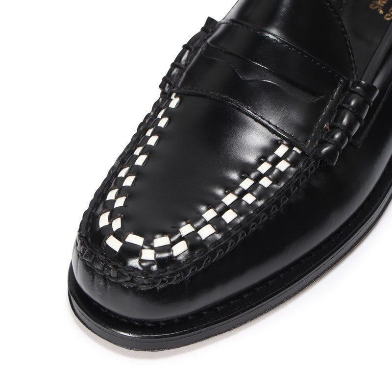 11010F LARSON WEAVE / BLACK (LEATHER SOLE)