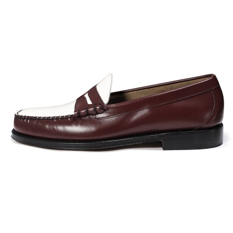 11010H LARSON / WINE & WHITE (LEATHER SOLE)