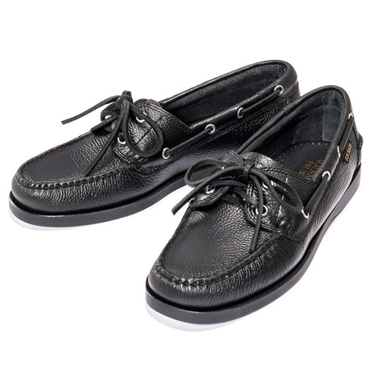 20320 JETTY Ⅱ / Textured Lthr BLACK (RUBBER SOLE)