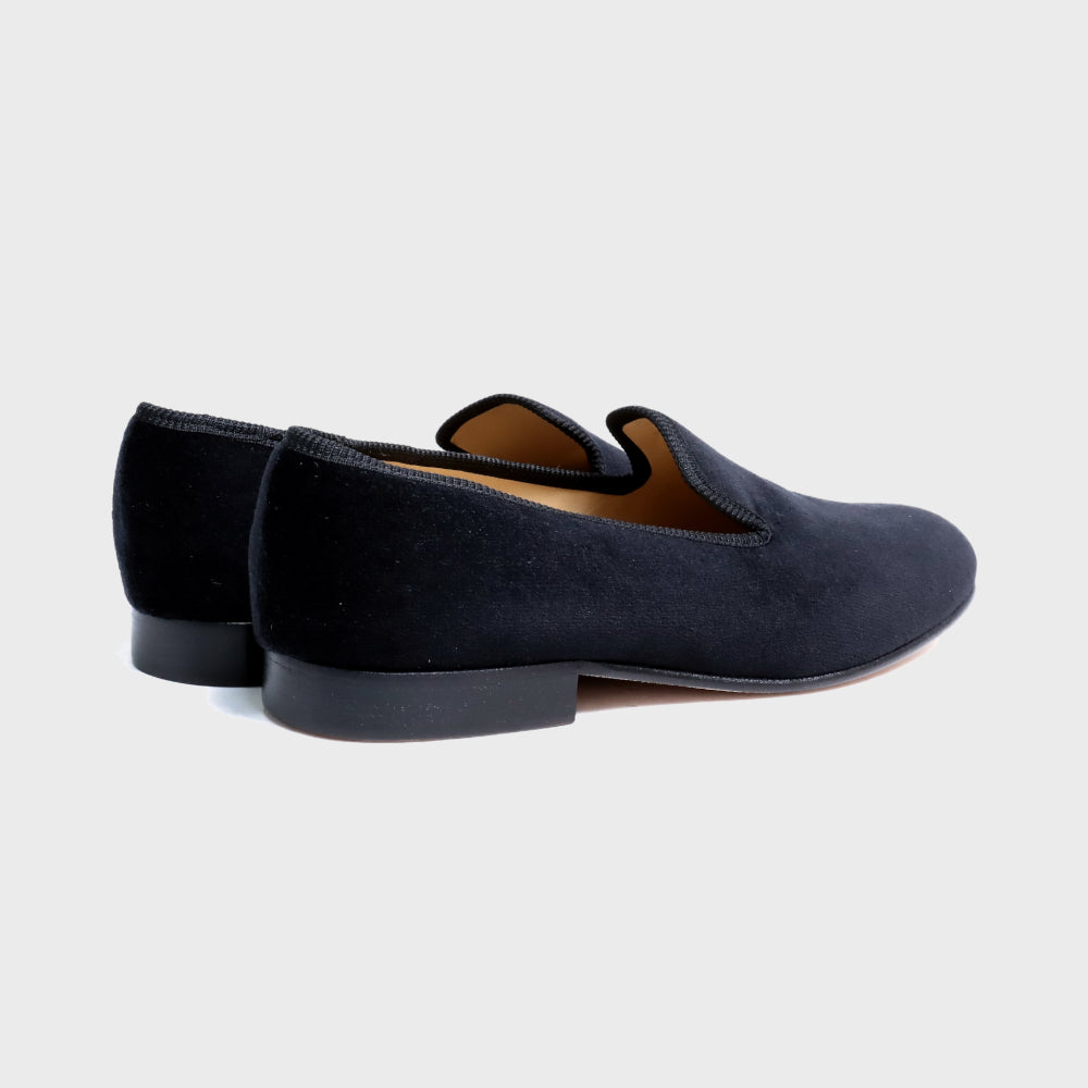 【RESTOCK】CHURCHILL / BLACK VELVET (LEATHER SOLE)