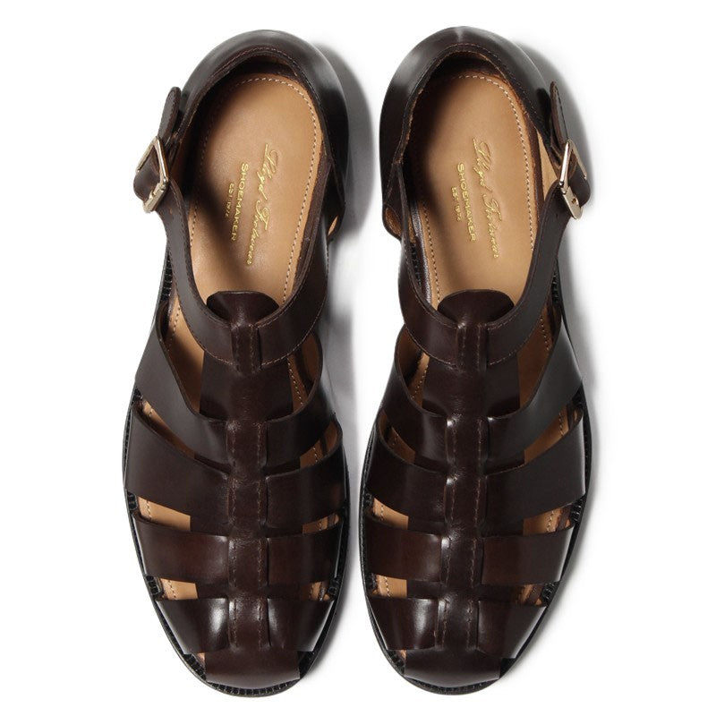 GURKHA / Dark Brown High Shine Leather (Rubber Sole) U1721501