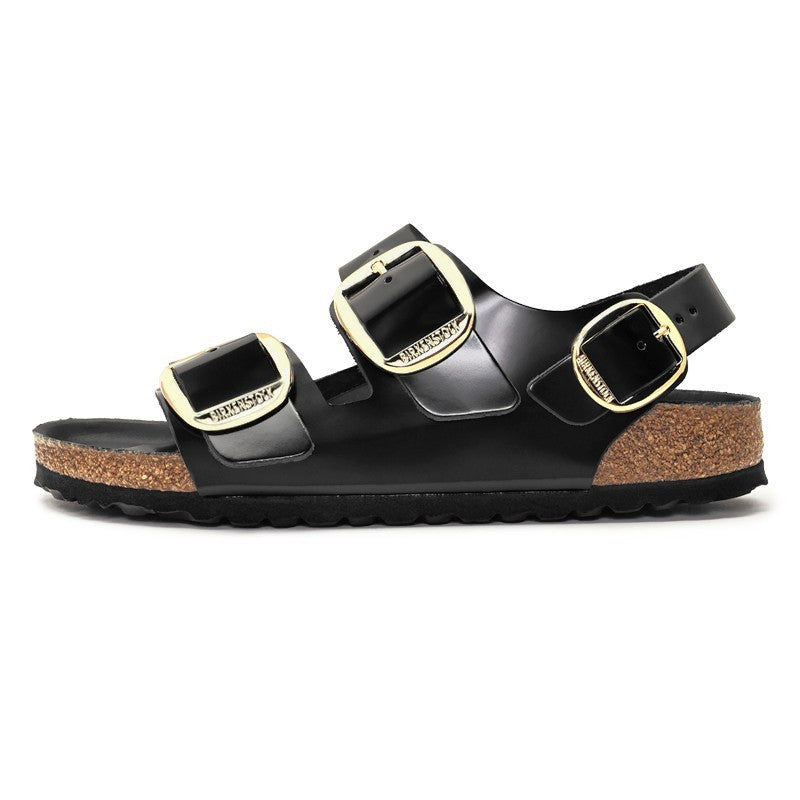 Milano Big Buckle LENA Hi-Shine Black (Narrow) / 1024211 - BIRKENSTOCK