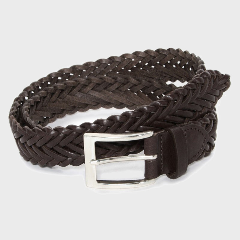 PLAITED BELT / BROWN