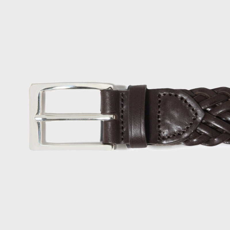 PLAITED BELT / BROWN