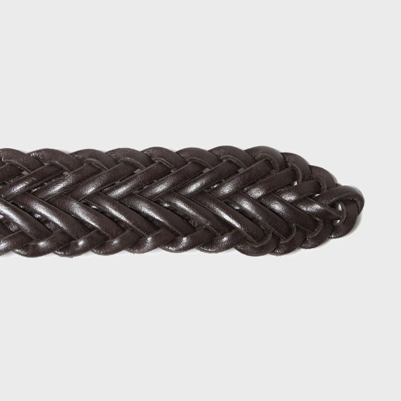 PLAITED BELT / BROWN