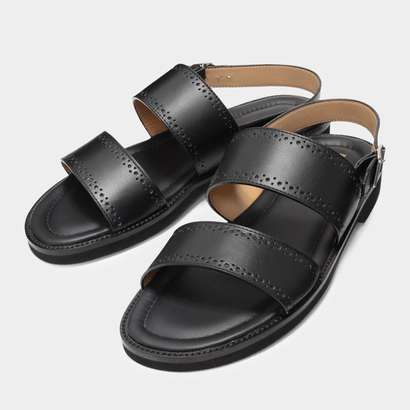 Art.05 / BLACK CALF (RUBBER SOLE)