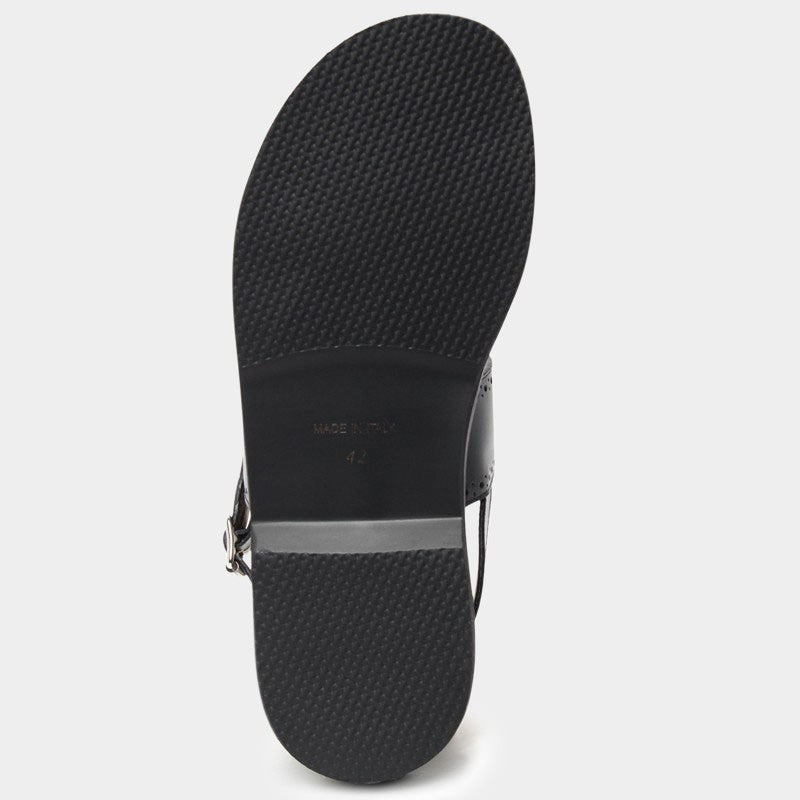 Art.05 / BLACK CALF (RUBBER SOLE)