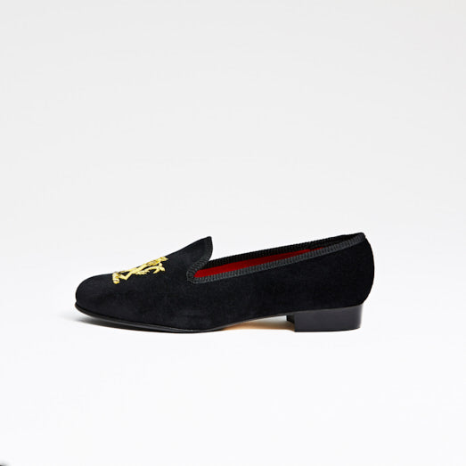 VICTORIA / BLACK VELVET LION (HALF RUBBER SOLE)