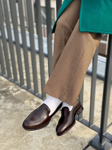 98957 / DARK BROWN CALF (LEATHER SOLE)