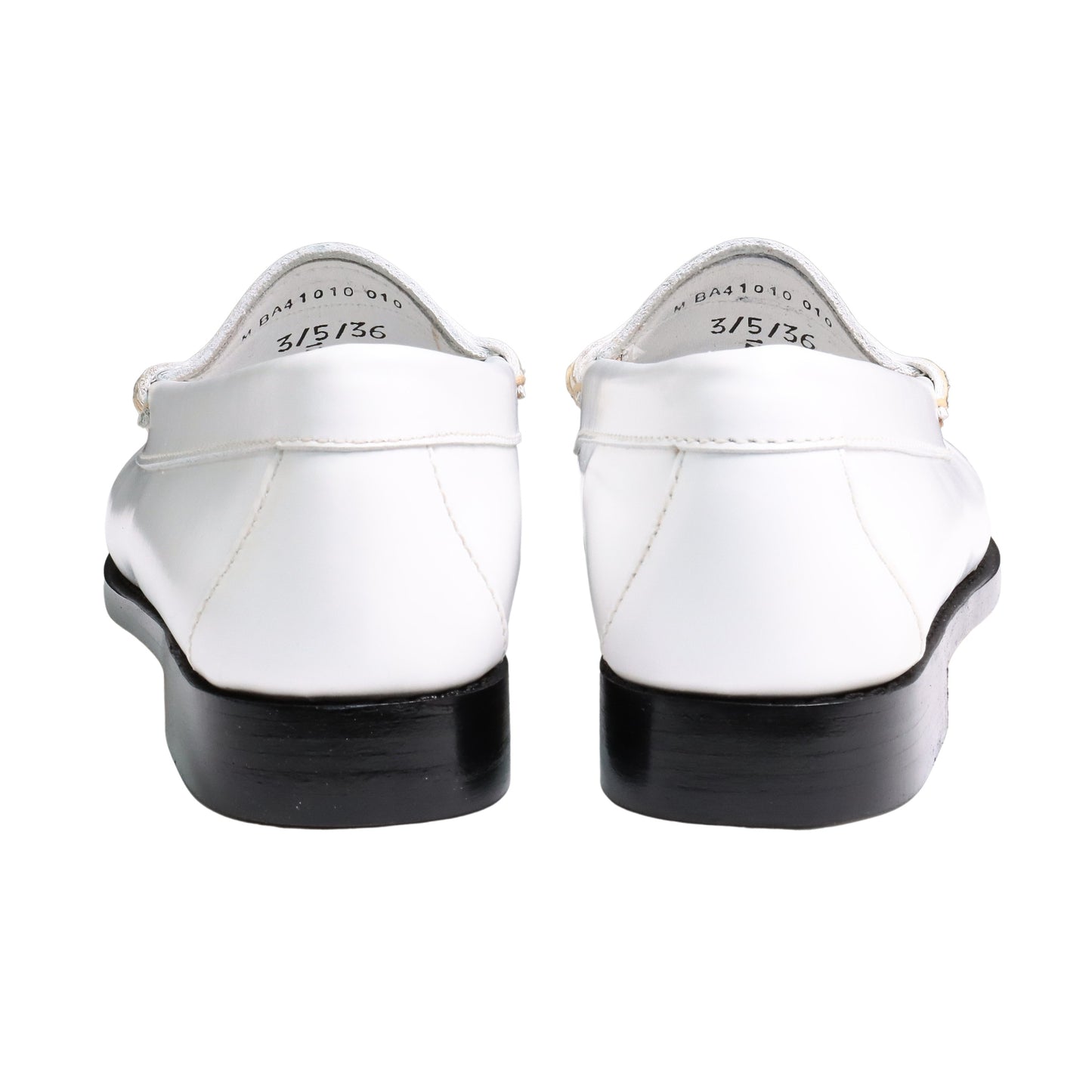 41010 / WHITE (BLACK LEATHER SOLE)