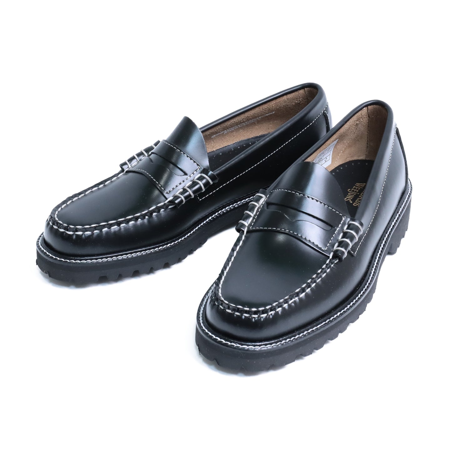 91510B LARSON CONTRASTITCH / BLACK (RUBBER SOLE)