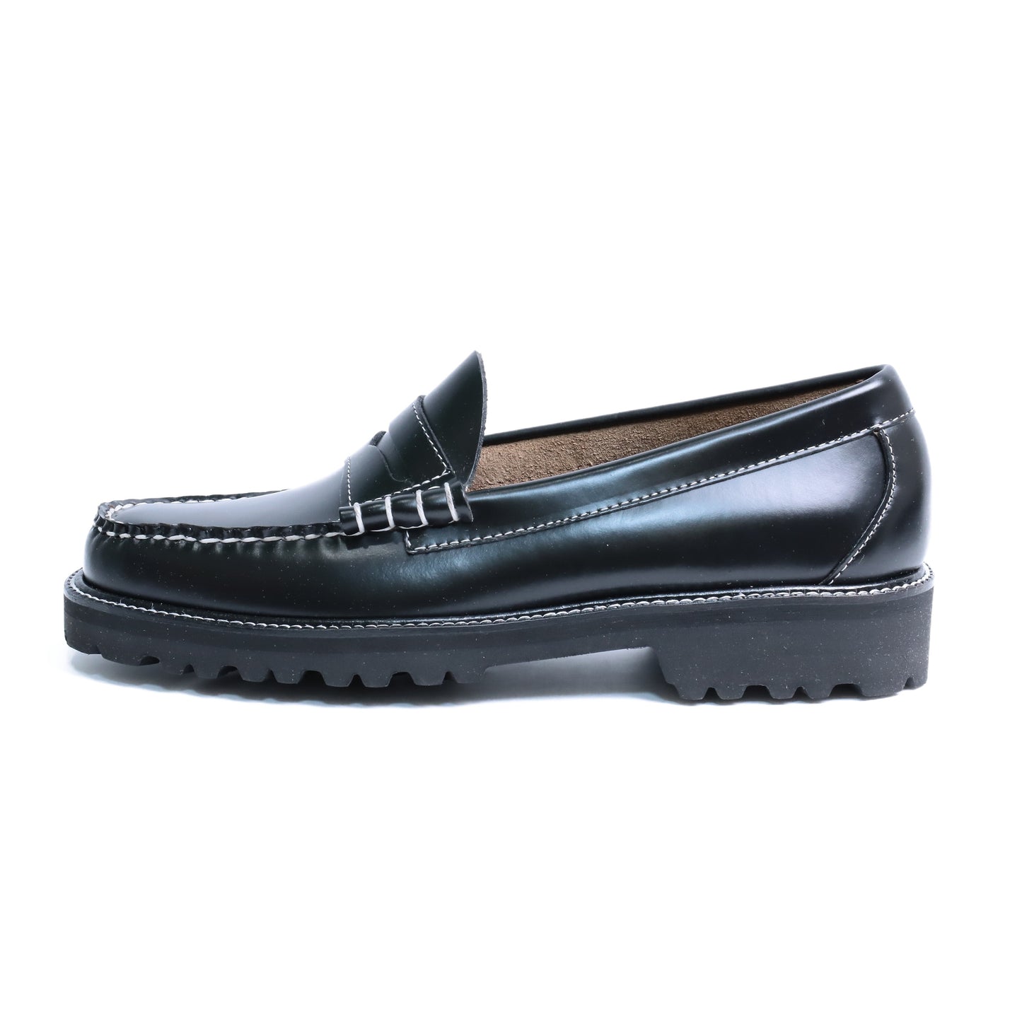 91510B LARSON CONTRASTITCH / BLACK (RUBBER SOLE)