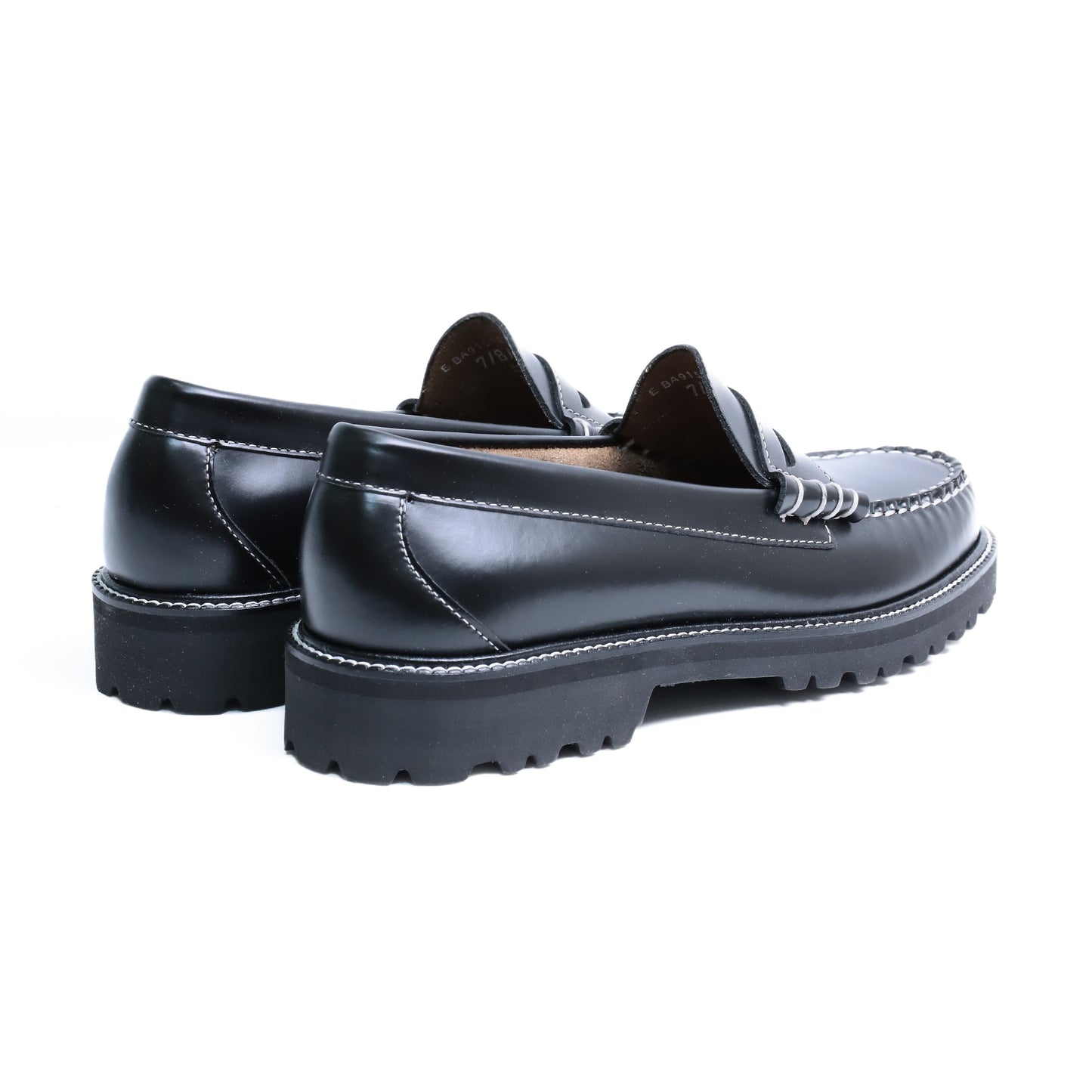 91510B LARSON CONTRASTITCH / BLACK (RUBBER SOLE)