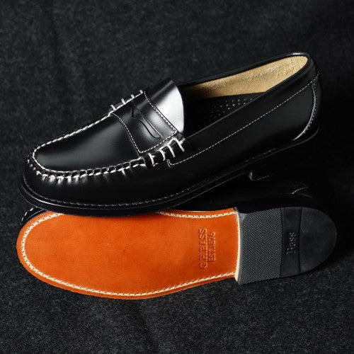 91010B LARSON CONTRASTITCH / BLACK (LEATHER SOLE)