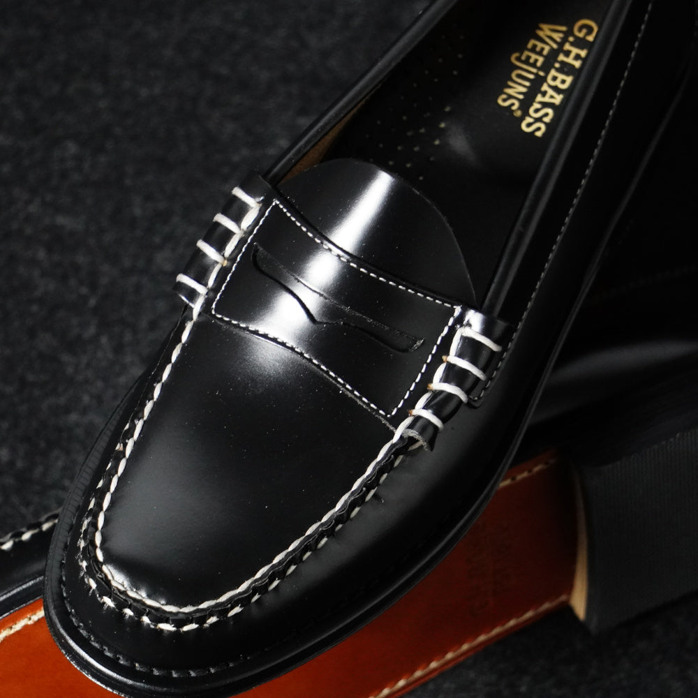 91010B LARSON CONTRASTITCH / BLACK (LEATHER SOLE)