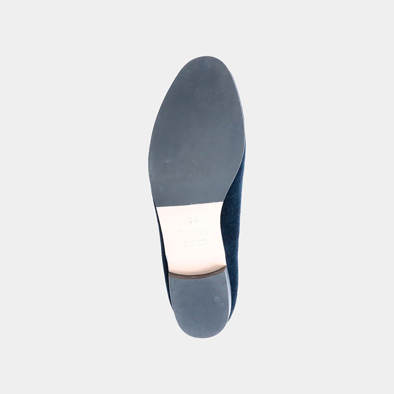 【NEW】VICTORIA / NAVY VELVET FEATHER (HALF RUBBER SOLE)