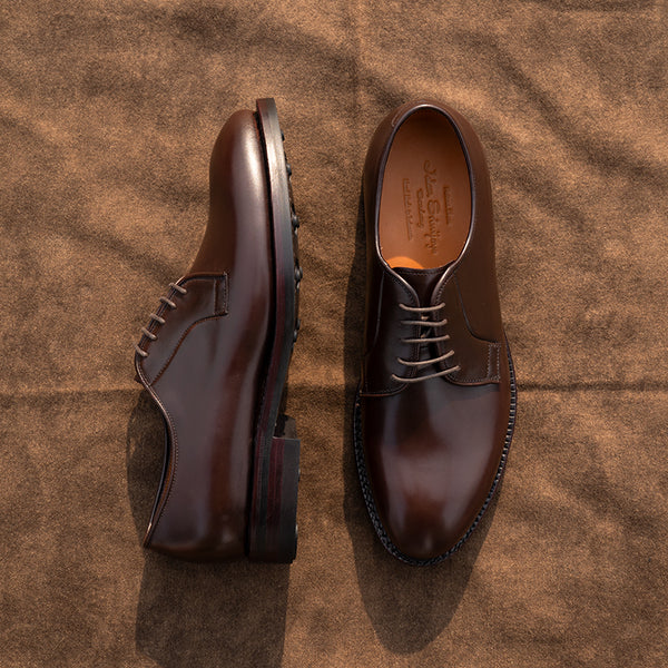 Jalan Sriwijaya 98995 プレーントゥ ブラウン UK9 NEW】98995 / DARK BROWN CALF (DAINITE SOLE) - Jalan Sriwijaya