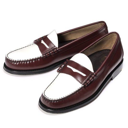 11010H LARSON / WINE & WHITE (LEATHER SOLE)