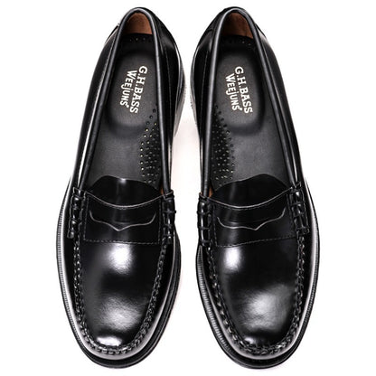 11010H LARSON / BLACK (LEATHER SOLE)