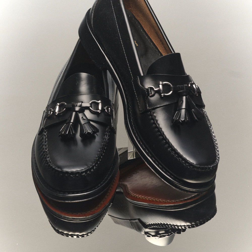 11076 LINCOLN / BLACK (LEATHER SOLE)