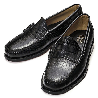 【NEW】11088C / BLACK LEATHER CROCO (LEATHER SOLE)