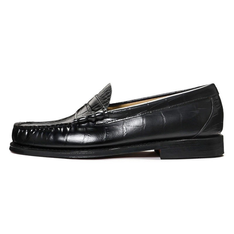 【NEW】11088C / BLACK LEATHER CROCO (LEATHER SOLE)
