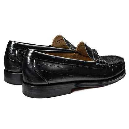 【NEW】11088C / BLACK LEATHER CROCO (LEATHER SOLE)