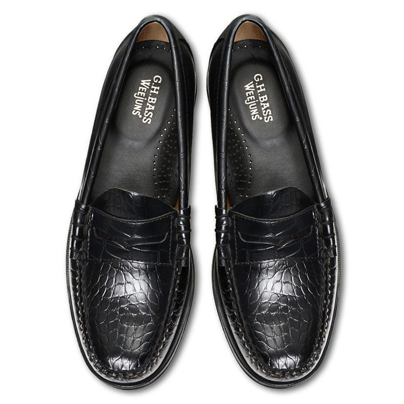 【NEW】11088C / BLACK LEATHER CROCO (LEATHER SOLE)