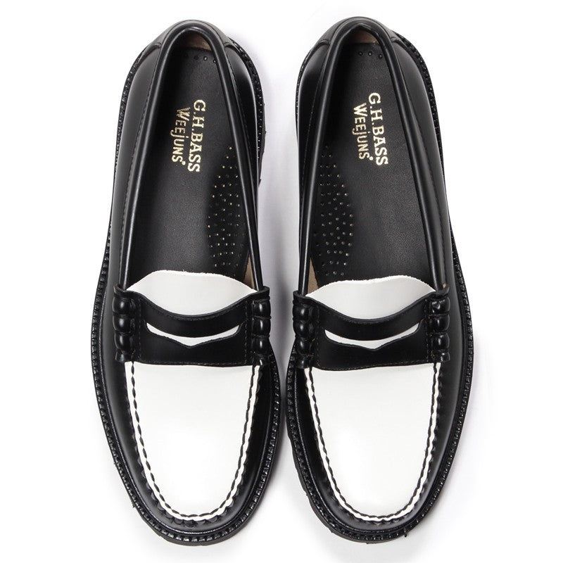 11510 LARSON / BLACK&WHITE (RUBBER SOLE)