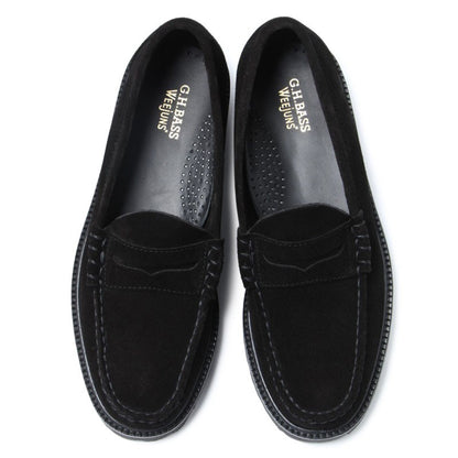 11512 LARSON / BLACK SUEDE (RUBBER SOLE)