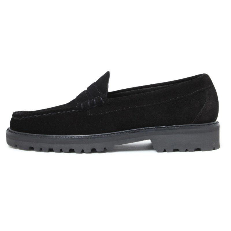 11512 LARSON / BLACK SUEDE (RUBBER SOLE)