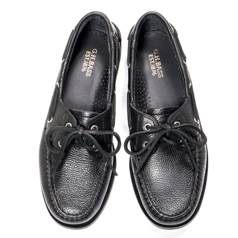20320 JETTY Ⅱ / Textured Lthr BLACK (RUBBER SOLE)