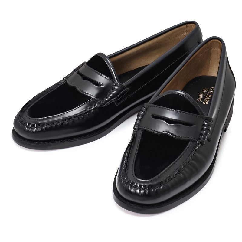 【New】41076L / BLACK LEATHER/VELVET (LEATHER SOLE)