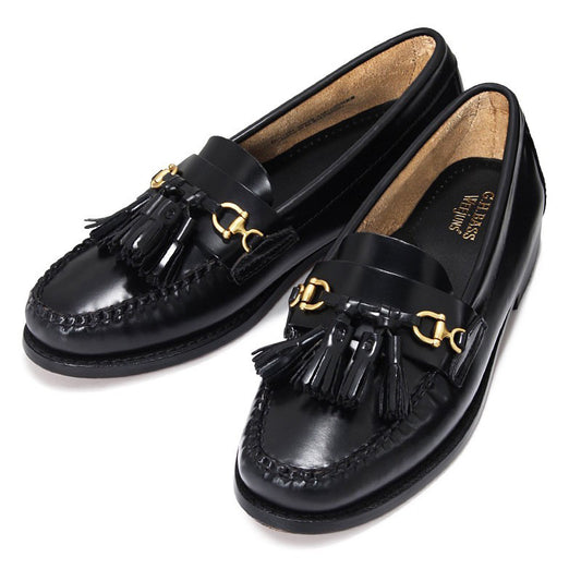 41082F TETRA TASSEL / BLACK (LEATHER SOLE)