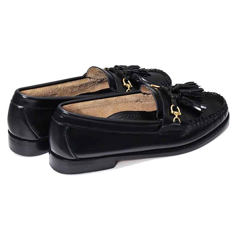 41082F TETRA TASSEL / BLACK (LEATHER SOLE)