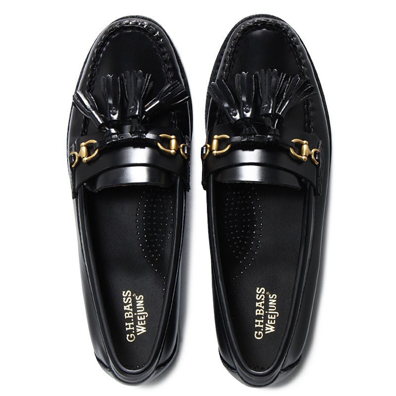 41082F TETRA TASSEL / BLACK (LEATHER SOLE)