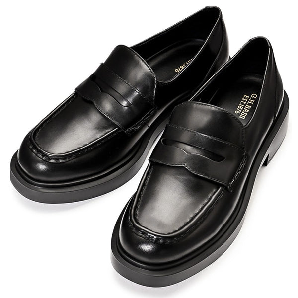 ghbass ローファー　size 4 37 NEW】41216 / BLACK (RUBBER SOLE) - G.H.BASS