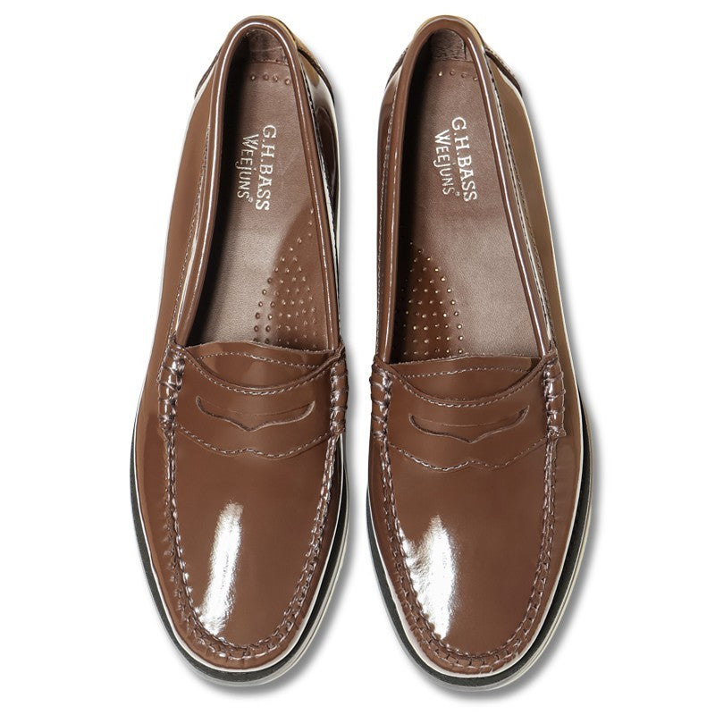 94010 / DARK BROWN TEXTURED LTHR (LEATHER SOLE) - G.H.BASS