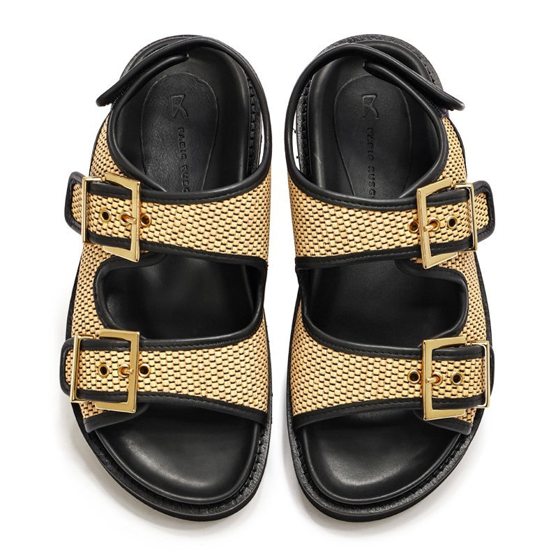 【NEW】BKX4602 / RAFIA CAMMELLO & NAPPA NERO