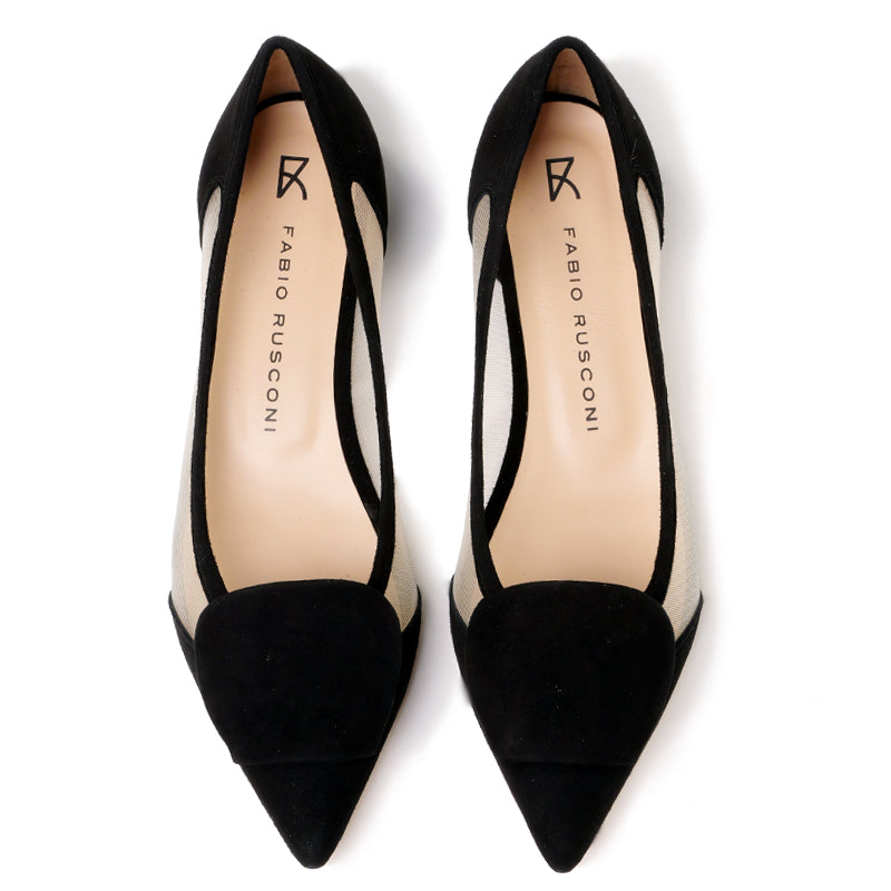 DORIS1584 / NERO & AVORIO (AMALFI & RETE TULLE)