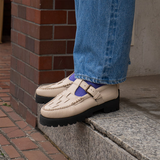 41806 / OFF WHITE (RUBBER SOLE)