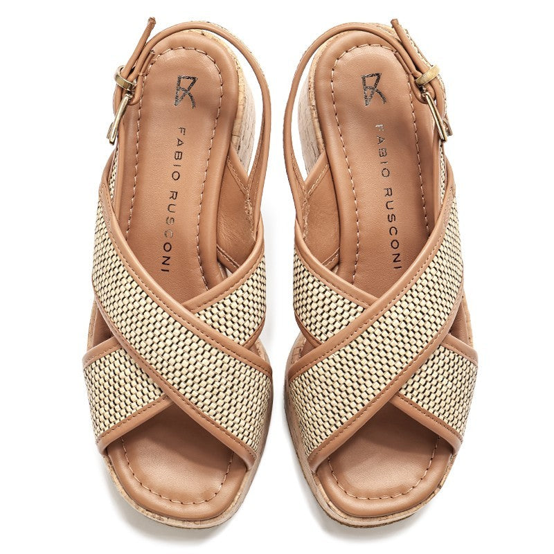 【NEW】ELB4626 / VITELLO CUOIO / RAFIA BEIGE