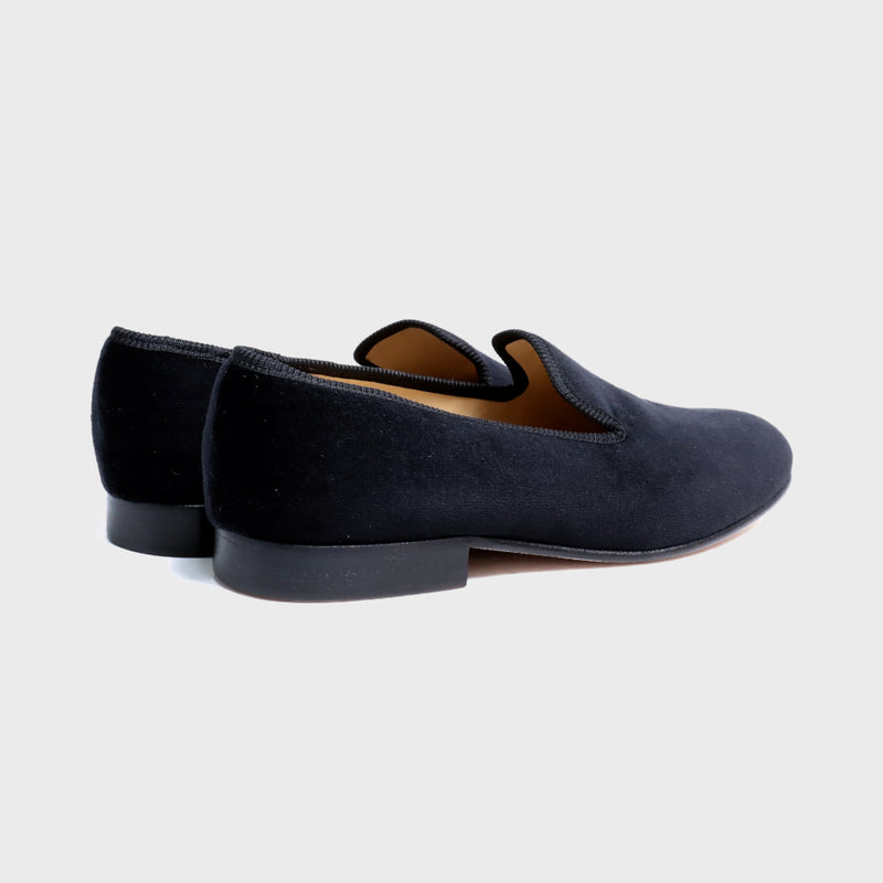 【RESTOCK】CHURCHILL / BLACK VELVET (LEATHER SOLE)