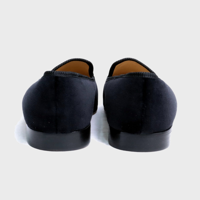 【RESTOCK】CHURCHILL / BLACK VELVET (LEATHER SOLE)