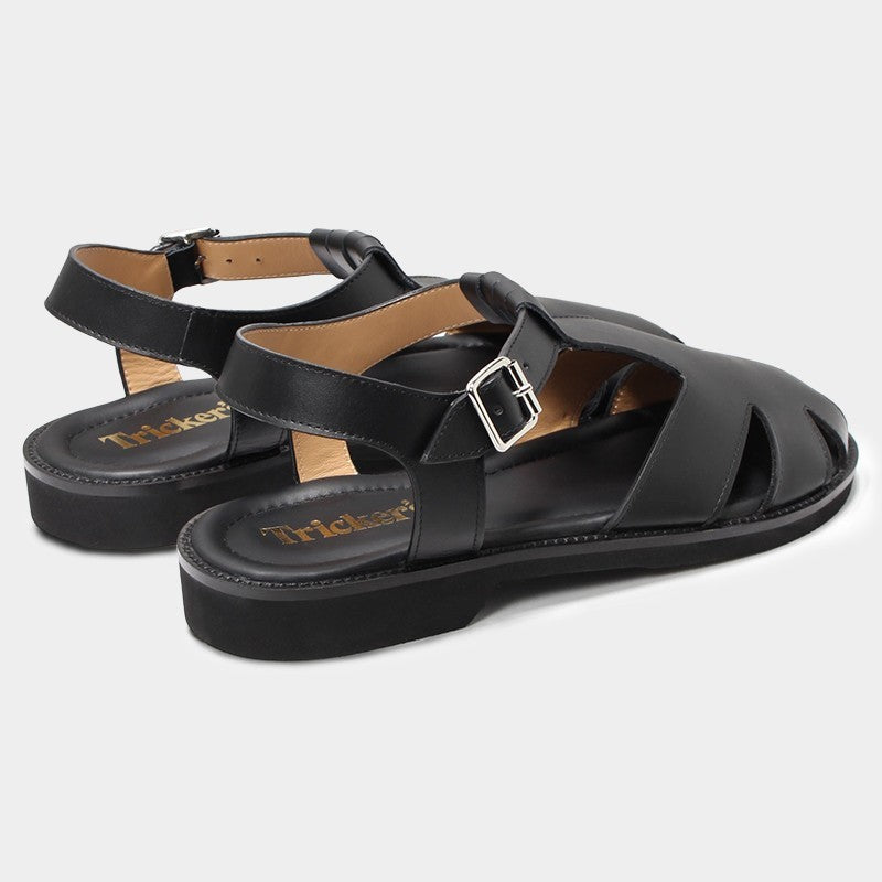 LEWES06 / BLACK CALF  (RUBBER SOLE)