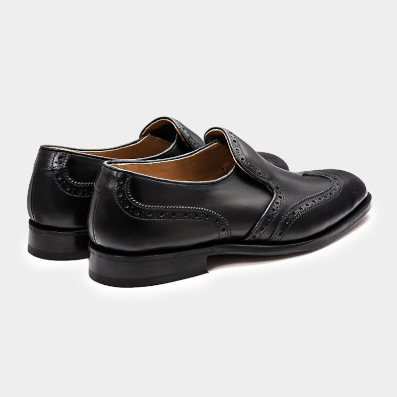 靴 Tricker's 青山店別注】M7377 / BLACK CALF (LEATHER SOLE) - Tricker's