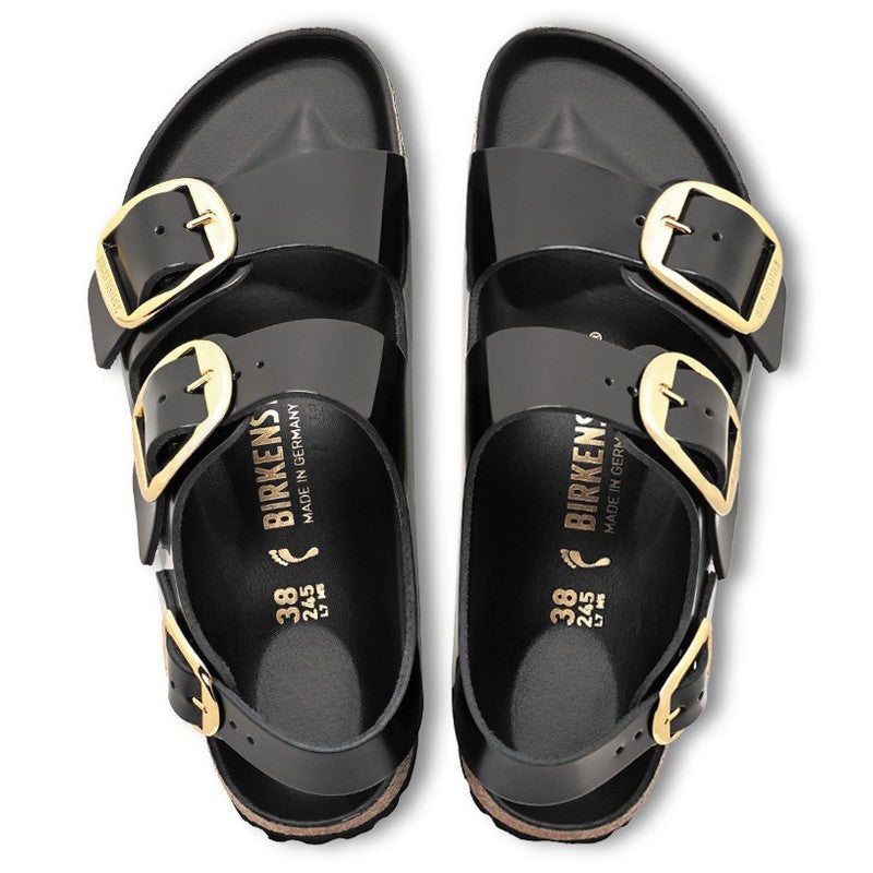 Milano Big Buckle LENA Hi-Shine Black (Narrow) / 1024211 - BIRKENSTOCK