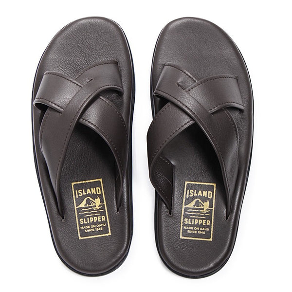【国内発送】SLIPPER レザー サンダル pb223 サンダル | PB223 / CHOCO (SMOOTH LEATHER) - ISLAND SLIPPER