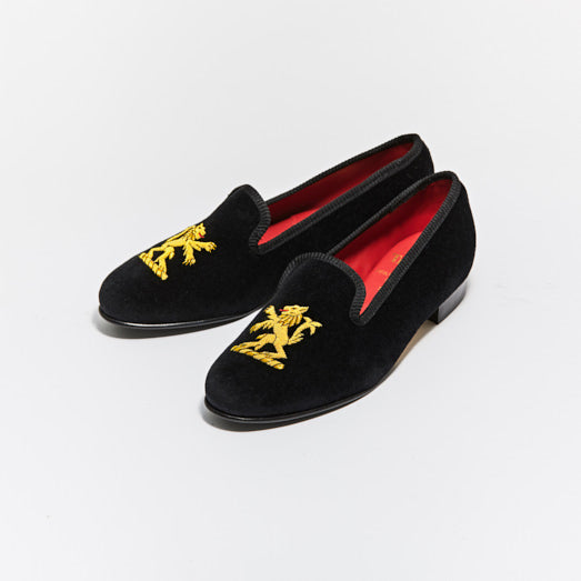 VICTORIA / BLACK VELVET LION (HALF RUBBER SOLE)